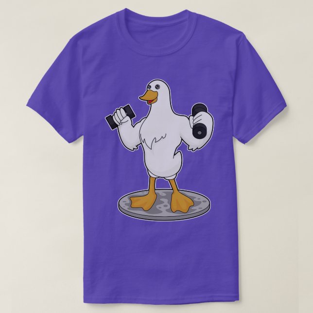 Camiseta Pato Como Criador De Portos Com Tigelas (Frente do Design)
