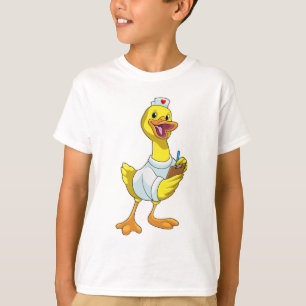 Camiseta Pato como enfermeira com coração