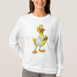 Camiseta Pato como enfermeira com coração
