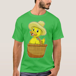 Camiseta Pato como Fazendeiro com Cesta