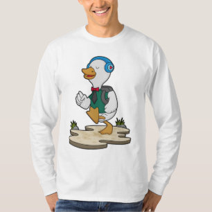 Camiseta Pato como Hiker com mochila