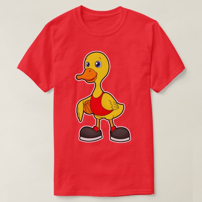 Camiseta Pato como jogador de basquetebol (Frente do Design)