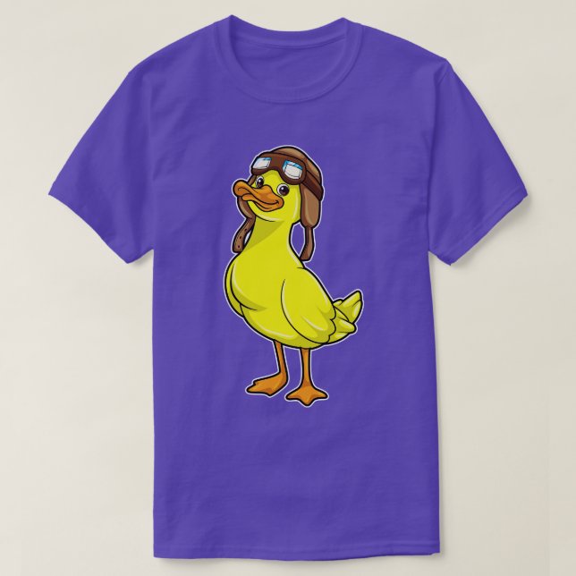 Camiseta Pato como piloto com óculos de Boné (Frente do Design)