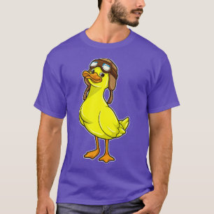 Camiseta Pato como piloto com óculos de Boné