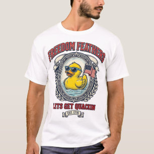 Camiseta Pato da Liberdade Humor Patriótico Vintage