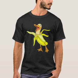 Camiseta Pato de Banana Fofo Vegetariano Fã Engraçado Comid