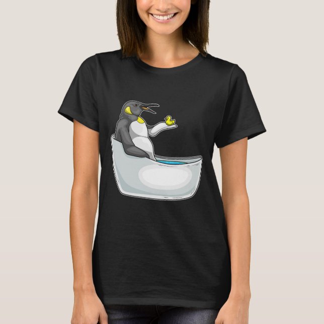 Camiseta Pato de Banheira de Pinguim (Frente)