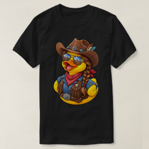 Camiseta Pato de Borracha Cowgirl Edição Vintage