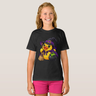 Camiseta Pato de Borracha de Bruxa Cauldron de Halloween