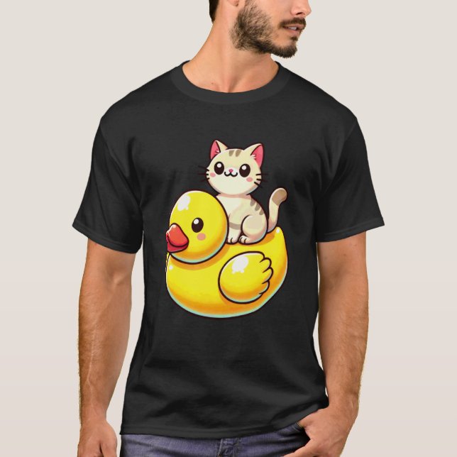 Camiseta Pato de Borracha de Gato Fofo (Frente)