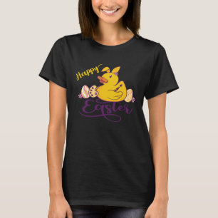 Camiseta Pato de borracha felz pascoa Pato de coelho Orelha
