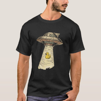 Camiseta Pato de Borracha OVNI Alien Divertido Pato de Borr