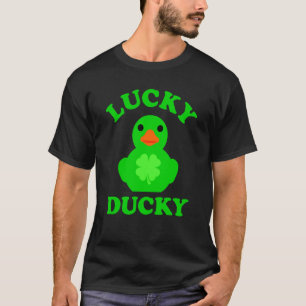 Camiseta Pato de Borracha Verde Quack Four Leaf C Lucky Duc