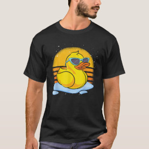 Camiseta Pato de Brinquedo de Banho Patinho Bonito Óculos d