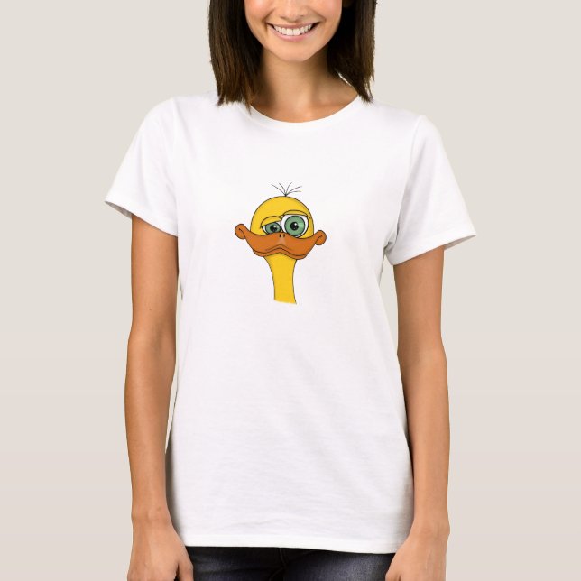 Camiseta Pato de Cartoon Engraçado (Frente)