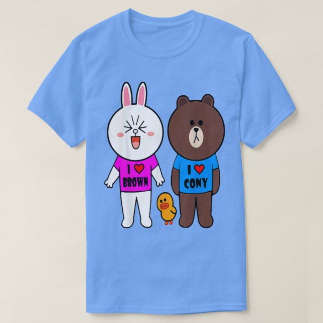 Camiseta Pato de coelho de coelhinho de urso castanho bonit (Frente do Design)