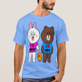 Camiseta Pato de coelho de coelhinho de urso castanho bonit