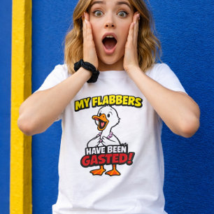 Camiseta Pato de desenho animado engraçado ‘Meu Flabbers fo