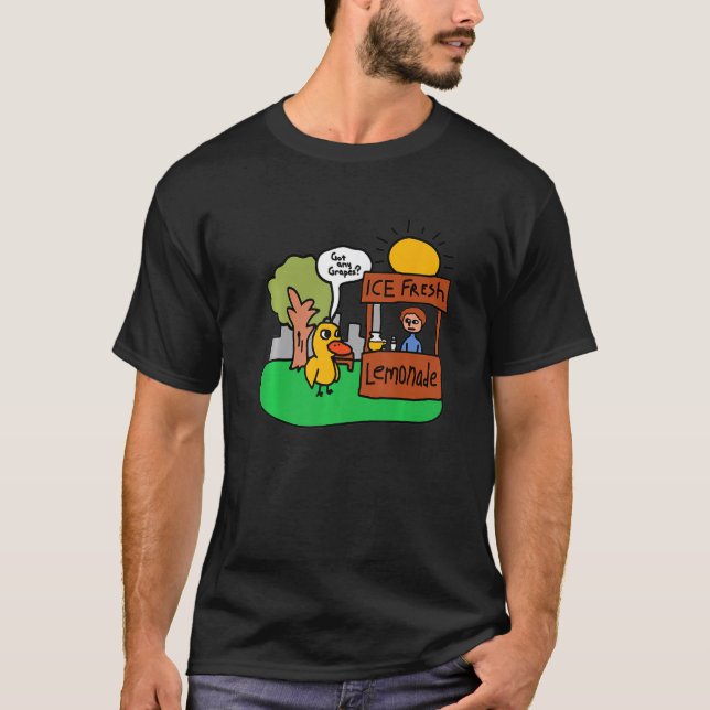 Camiseta Pato De Limonada Fresca De Gelo Tem Algum Amor De  (Frente)