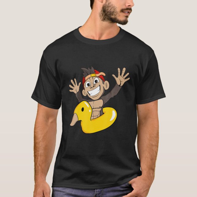 Camiseta Pato de Macaco Flutuante (Frente)