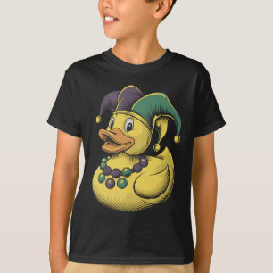 Camiseta Pato de Mardi Gras Fantasia de Pato de Borracha Lo