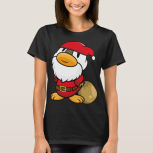 Camiseta Pato de Pai Natal bonito para o Natal
