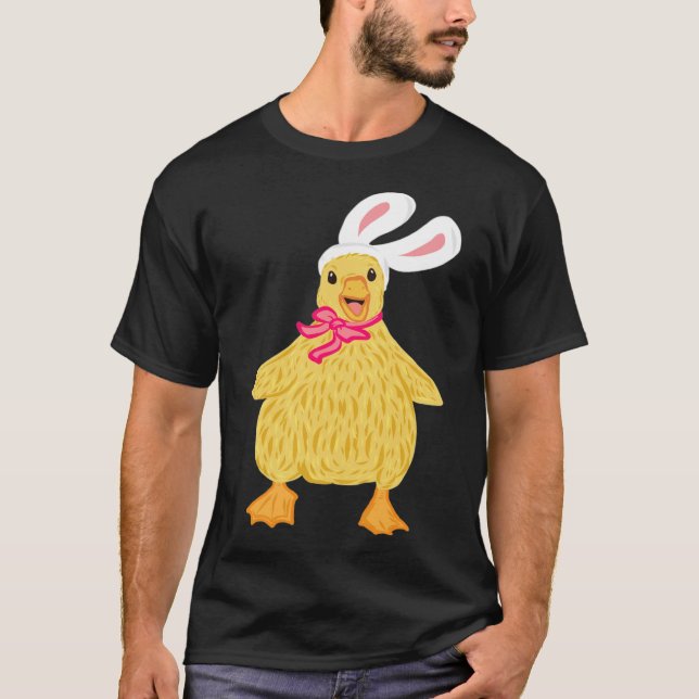 Camiseta Pato de Páscoa Bonito Oferece Pato Engraçado Ovo p (Frente)