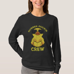 Camiseta Pato De Tripulação De Borracha Amarela legal Com S