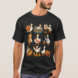 Camiseta Pato Desfile Comida Cachorro Quente Ganso Chef Piq