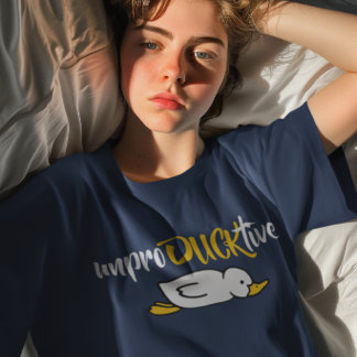 Camiseta Pato Divertido e Improdutivo Trocadilho