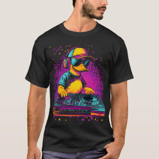Camiseta Pato DJ com Fones de ouvido - Víblias do Partido N