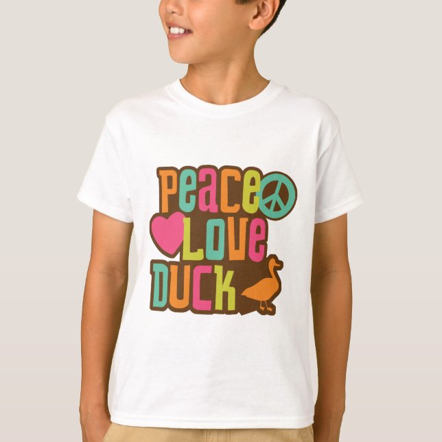Camiseta Pato do amor da paz (Frente)
