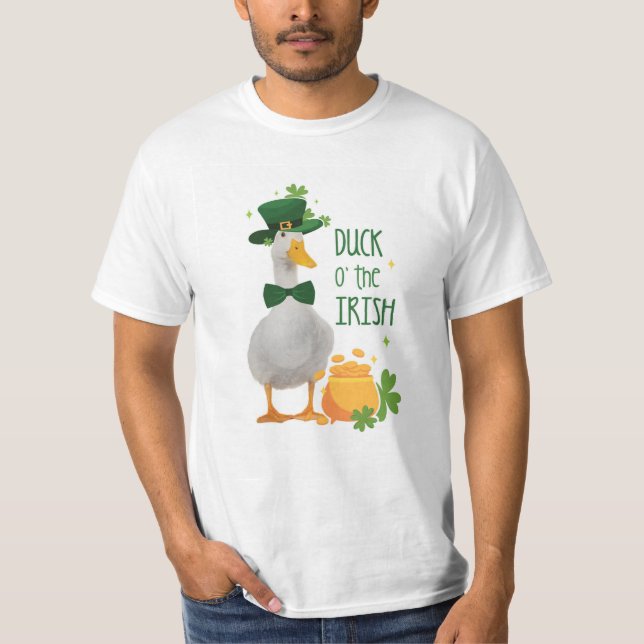 Camiseta Pato do Pato Sortudo Irlandês (Frente)