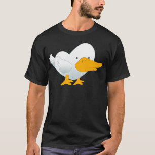 Camiseta Pato dos corações dos desenhos animados