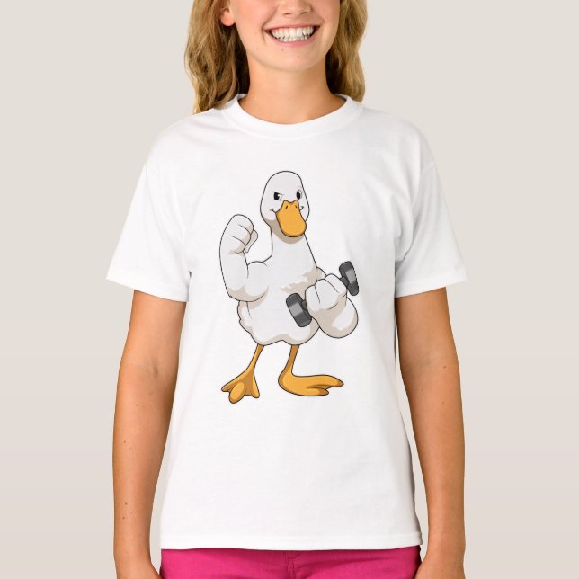 Camiseta Pato em Bodybuilding com Dumbbell (Frente)