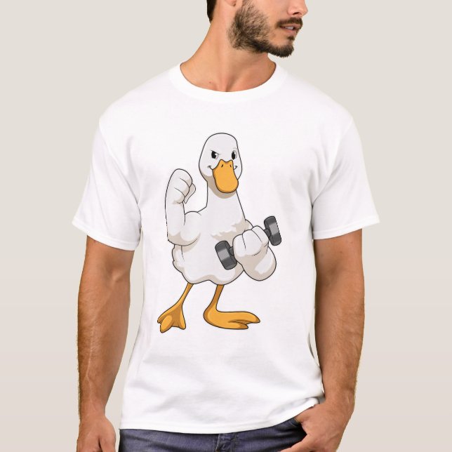 Camiseta Pato em Bodybuilding com Dumbbell (Frente)