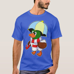 Camiseta Pato em chuva com guarda-chuva 2