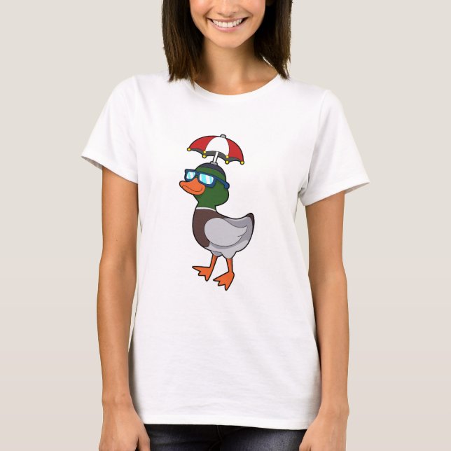 Camiseta Pato em chuva com guarda-chuva.PNG (Frente)
