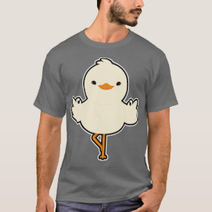 Camiseta Pato em exercícios de alongamento de yoga em pé