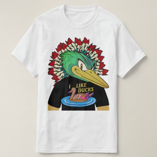 Camiseta Pato em uma camiseta-pata (Frente do Design)