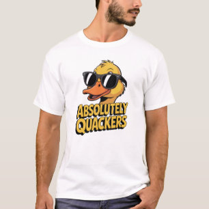 Camiseta Pato Engraçado Absolutamente Quackers