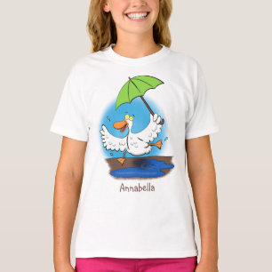 Camiseta Pato engraçado com desenho animado dançando guar