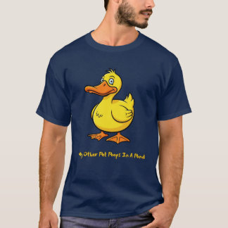 Camiseta Pato Engraçado 'Meu Outro Pet Poops Em Um Pond'