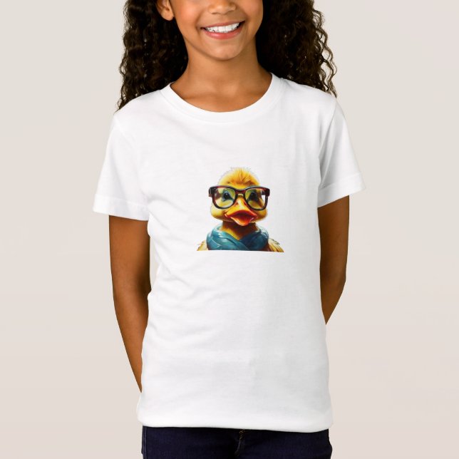 Camiseta pato engraçado para crianças T-Shirt (Frente)