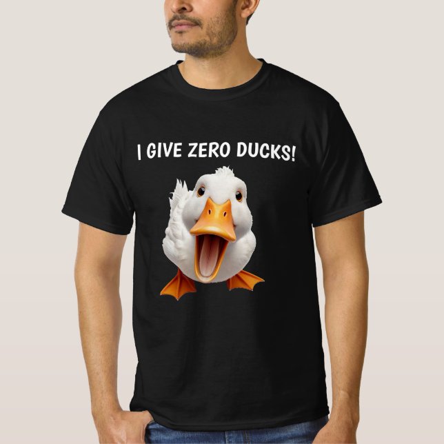 CAMISETA PATO ENGRAÇADO PRETO (Frente)
