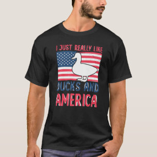 Camiseta Pato, Eu Gosto Muito De Patos E Pato Americano