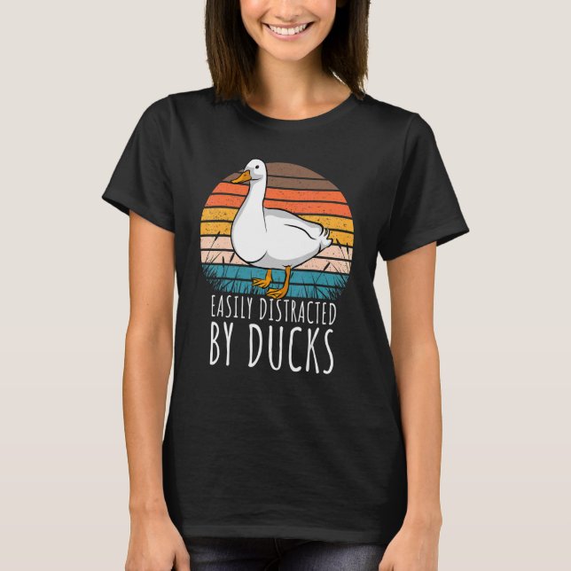 Camiseta Pato facilmente distraído por Patos 1 (Frente)