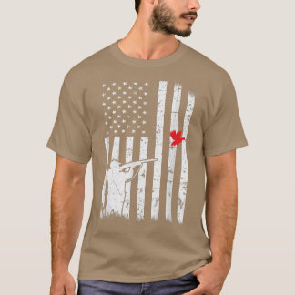 Camiseta Pato Hunter American Flag Usa Hunting Fisheries412