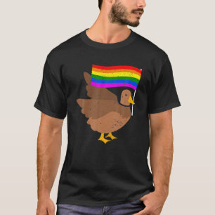 Camiseta Pato LGBT Gay LGBT Bandeira LGBT Bi Trans Pride 