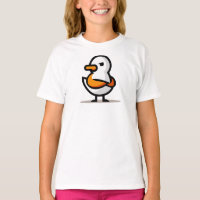 Pato Mal-Humorado Mascote de Desenho Minimalista